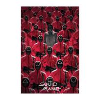 Squid Game Crowd Maxi Poster One Size juoda/raudona
