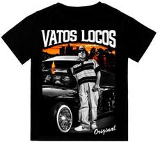 Vatos Locos Original low Rider T-shirt Spausdinimas ant Shaka Wear Sunkios medžiagos Unisex T-shirt L gray