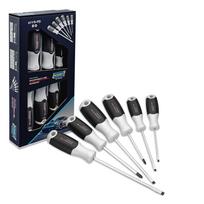 HAZET Screwdriver Set with Phillips and Flathead for and Precision with Design Imported from 811/6-PD 6-Piece Screws, 3-Component Grip, Repair, DIY, juoda