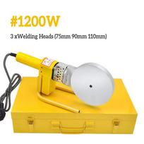 800W/1000W/1200W 20-110mm Šildymo įrankis PPR PB PE plastikiniams vamzdžiams PPR suvirinimo karšto lydalo mašinos galvučių rinkinys Elektrinė vamzdžių suvirinimo mašinos galvučių rinkinys 32 800W