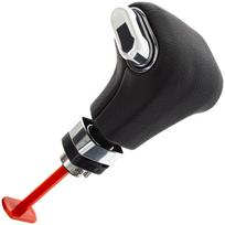 VW T5 2003- AUTOMATINĖ pavarų perjungimo rankenėlė JUODA EKOLOGIŠKA ODA + CHROMAS