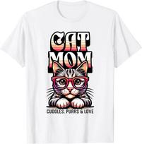 Funny Cat Mom Best Cat Mom Ever Coolest Cat Mama Graphic Gift Unisex T-Shirt 2XL