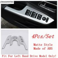 Car Armrest Door Window Glass Lift Switch Panel Cover Trim For Honda CRV CR-V 2012 2013 2014 2015 2016 Carbon Fiber Accessories s