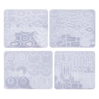 4Pcs Earrings Silicone Mold Ear Drops Crystal Epoxy Resin Mould Irregular DIY Dangle Ear Jewelry Making Tools for Party 1