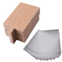 100 Pcs Kraft Ring Hanging Cards Holder Jewelry Packaging Cards Ring Display Blank Packaging Cards for Jewelry Hanging ruda