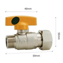 Union Ball Valve 1/2  -3/4  Brass Double Female and Male Thread Valve Water Pipe Switch Gas Straight To Tap Water