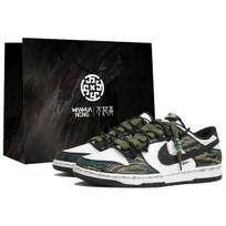 Nike Dunk Kaleidoscope, Brown Moss Mystery, Shopping Bag Abrasion Resistant Low top Skateboard Shoes Men's DD1391-100(Team113-S-BOX) 43 black