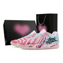 Nike Ja Morant 3 Urban Chic Style Pink Wave, Heart Box Rebound Grip Low top Basketball Shoes Men's Blue Pink HF2794-601(Team529--) 40.5
