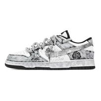 Nike Dunk Silver Bloom Atsparūs dilimui žemi krepšinio/riedlenčių batai Unisex Pilki Balti DD1391-100(Team773-) 43 gray