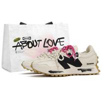 New Balance NB 327 Žemi Laisvalaikio Miesto Kelionėms Bėgimo Batai Unisex Ekrū Juodi MS327KA1(Komanda62-) D-Width 40.5 white