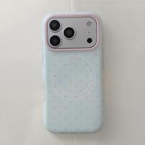 Magnetic Polka Dot Phone Case for iPhone 15/17 Pro Max - Protective Cover for Women iPhone 14 Pro Max