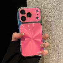 Aurora CD Pattern Electroplated Case for Apple 17 Pro, 16 Pro Max, 15 Pro, 13/12 Slim Waist iPhone 12