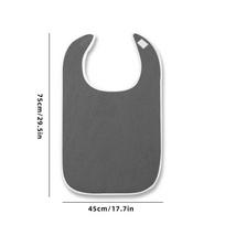 Polyester Soft Adult Bib Adjustable Lightweight Dining Clothing Protectors Unisex Machine Washable Daily Care Apron Elderly pilka
