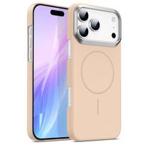 Ultra-Thin Frosted Magnetic Case for iPhone 15/16/17 Pro Max iPhone 11 Pro Max dykumos aukso spalva