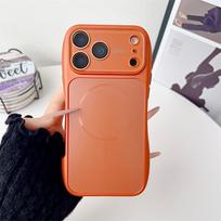 Magnetic Frosted Slim Waist Case for iPhone 14/13 Apple 17/16/15 PROMAX iPhone 14 Pro Max oranžinė