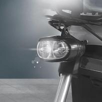 Electric Bicycle Headlight with Horn juoda/2 vnt. spalva