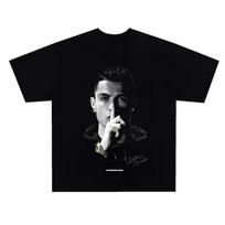 2026 Summer Cristiano Ronaldo Football Superstar Super Fashion Printed Short Sleeve T-shirt Men Distress Cotton Women Tshirt S įvairiaspalvis