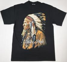 NATIVE PRIDE T-shirt Amerikos indėnų karo vadas Vyriški marškinėliai Juodi Nauji Unisex marškinėliai 5XL įvairiaspalvis
