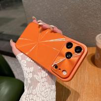 Aurora CD Pattern 17ProMax Case: Skin-like, Drop-proof Hard Cover for Full iPhone 17 Protection 16 oranžinė