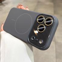 iPhone 17 Pro Max Liquid Silicone Magnetic Ring Case - Slim, Skin-Feel, Drop-Proof Protective Cover iPhone 13 šviesi violetinė