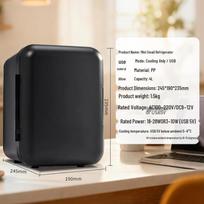 Compact Car Mini Fridge for Dorms, Offices & Cosmetics - Popular in Europe & America