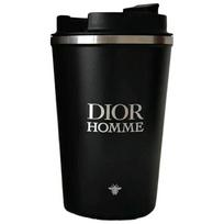 DIOR termosinis puodelis Jieao HOMME raidžių spaudinys juodas 350ml juoda