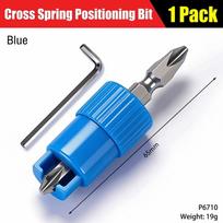 High Precision Tool Spring Positioning Screwdriver Bit Safe Anti-Drop Drill Bit Durable Stable Bit Holder Maintenance Work mėlyna