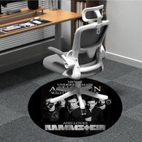 1pc Rammstein Office Round Area Rug, Under Office Chairs Bedroom Living Room Home Decor, Available in Various Sizes 80cm by 80cm
