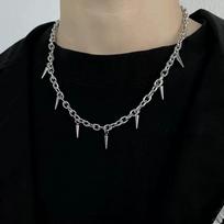Men's Hip Hop Rivet Necklace - Trendy Choker Jewelry & Accessories