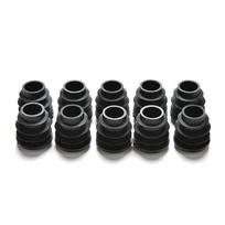 10X juodos spalvos plastikiniai dangteliai, apvalaus vamzdžio vamzdžio kamščiai 16mm