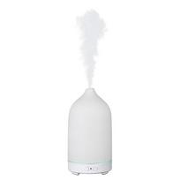 Ceramic Ultrasonic Aroma Diffuser & Humidifier with 160ml Capacity and Atmosphere Light balta