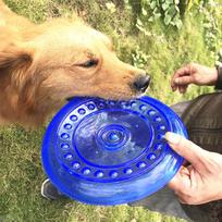 Durable, Bite-Resistant TPR Dog Frisbee: Easy-to-Throw, Floating Pet Toy Disc. Small - 15.5cm oranžinė