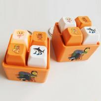 Toys 4 Button Keyboard Keychain Fidget Tralalero Tralala Tungtungtung Wooden Stick Man Sensory Stress Relief Toy for Adults Kids