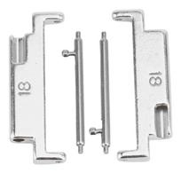 1 pora nerūdijančio plieno metalinės laikrodžio apyrankės adapterio, sidabrinio, 18-20 mm dydžio, laikrodžio apyrankės jungties adapterio atsarginė dalis