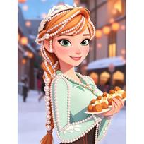 Disney Pearl Art Painting Frozen Anna Handmade diy5D Pearl Gem Painting Pictures Crafts Special Shape Home Wall Decoration 30x40
