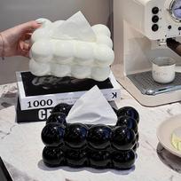 Elegant Marshmallow Tissue Box for Home or Restaurant - Modern Minimalist Design Without Base juoda