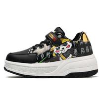 Kids' Transforming Roller Skates: Boys' & Girls' 4-Wheel Shoes with Concealed Wheels for Walking and Skating 33 juoda