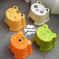Cartoon Kinder Chair: Thick, Durable Plastic Stool for Kids - Ideal for Home, Garden, Footrest, or Shoe Changing Small