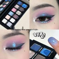 HERORANGE Wolf Moon 12-Color Eyeshadow & Highlighter Palette: Brightening, Pearlescent, Super Sparkle, Matte, Contour & Concealer. 12g