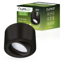 Surface-Mounted Halogen Luminaire, Movable, Round, Black, 50Mm Insert