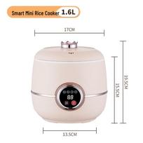 QundeLe Mini Rice Cooker 1-2 Person, Fully Automatic Multi-functional Electric Cooker, Small Capacity Household Appliance white