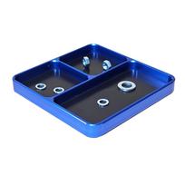Magnetic Screws Tray RC Cars Tools Parts Metal Organizer with 4 Compartments Removable Magnetic Pad 0 mėlyna