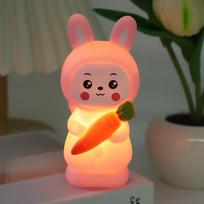 Animacinis mielas angelas morkytė triušis šviečiantys triušio papuošalai aplinkos apšvietimas miegamojo viršus naktinis šviestuvas with carrot+gift bag