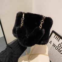 Plush Faux Fur Tote Bag for Women Winter Shoulder Bag Casual Fluffy Crossbody Bags Fashion Chain Handbag Girls Soft Purse 22x5x18cm juoda