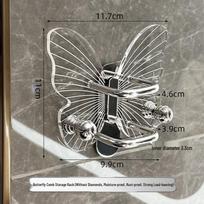 Wall-Mounted Acrylic Hair Accessory Organizer: Comb, Headband, Elastic & Hair Tie Holder, No Drill Needed