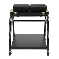 Foldable Foot Spa Trolley Cart with Wheels, 2-Tier Manicure Pedicure Station for Home Salon, Mobile Foot Bath Table with Brakes juoda