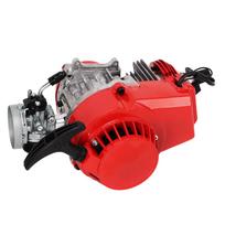 Užvedimo starteryje variklis 49cc 2 taktų variklis su kuro filtru, droseline svirtimi Pocket Bike, Mini Dirt Pit Bike, Keturračiams