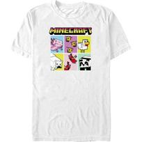 Fifth Sun Men's Minecraft Animal Mobs Boxes T-Shirt S balta