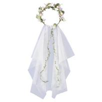 Bridal Veil Lightweight Breathable White Bows Flowers Decor Tulle Headband with Children Versatile Party Headwear Hair violetinė