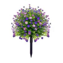 Dirbtinės kamelijos kamieniniai medeliai Kamelijos krūmai su UV spinduliams atspariu dirbtiniu kuolu Realistiški dirbtiniai augalai Krūmai 1pc violetinė